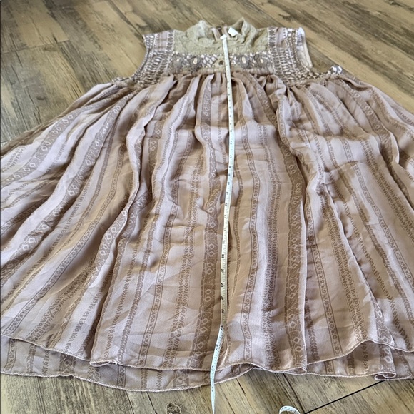 Free People Dusty Mauve Lace Trim Sleeveless Casual Dress - Picture 6 of 9